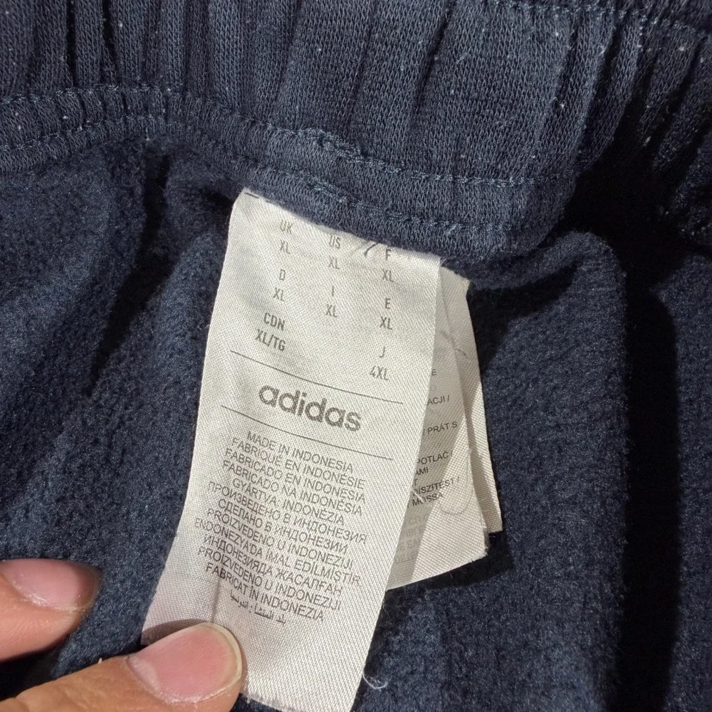 Adidas Sweatpants Mens XL Navy Blue Good Tapered‎ Ankle Zip Athletic Joggers